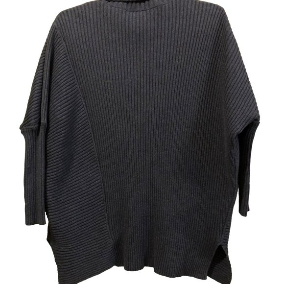 CAbi Cosmo Gray LS Zip Tunic Cardigan Oversized XS Ribbed #3366 - Picture 5 of 9